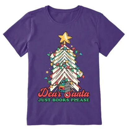 Pagewings Christmas Dear Santa Just Books Please Unisex Classic T-shirt