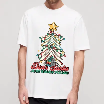 Pagewings Christmas Dear Santa Just Books Please Unisex Classic T-shirt