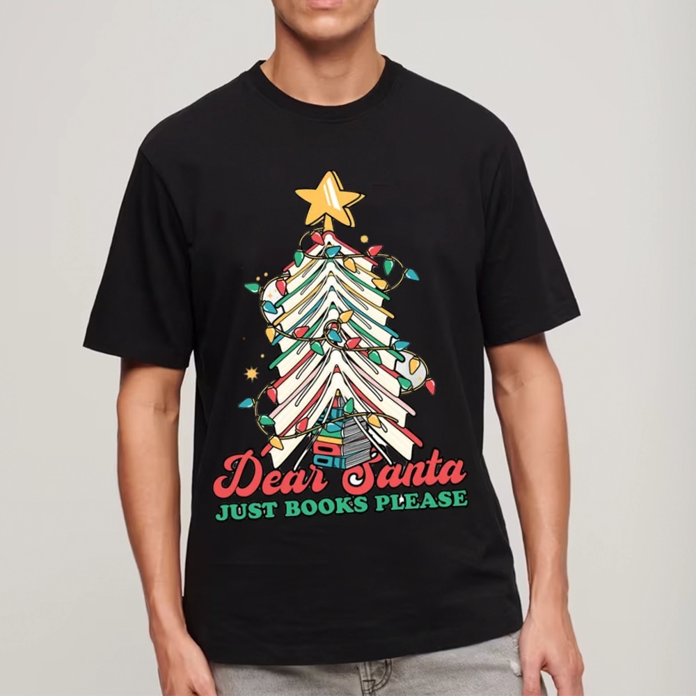 Pagewings Christmas Dear Santa Just Books Please Unisex Classic T-shirt