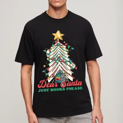 Pagewings Christmas Dear Santa Just Books Please Unisex Classic T-shirt