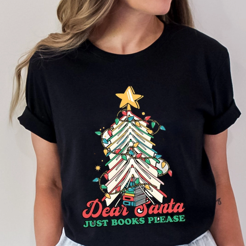 Pagewings Christmas Dear Santa Just Books Please Unisex Classic T-shirt