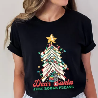 Pagewings Christmas Dear Santa Just Books Please Unisex Classic T-shirt