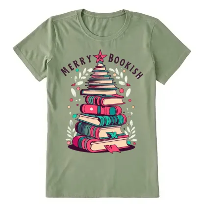 Pagewings Merry & Bookish Christmas Unisex Classic T-shirt
