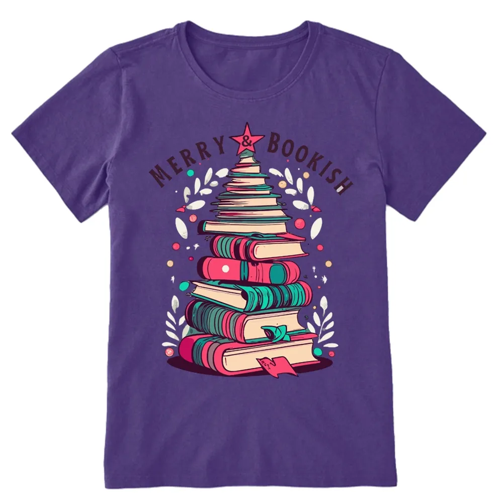 Pagewings Merry & Bookish Christmas Unisex Classic T-shirt