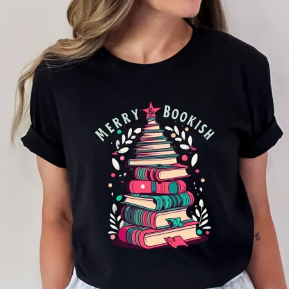 Pagewings Merry & Bookish Christmas Unisex Classic T-shirt