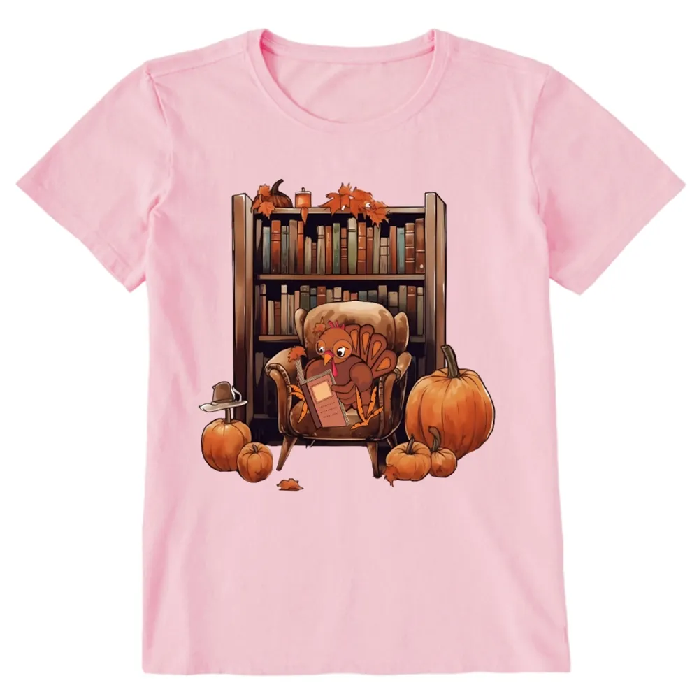 Pagewings Thanksgiving Turkey Reading Unisex Classic T-shirt