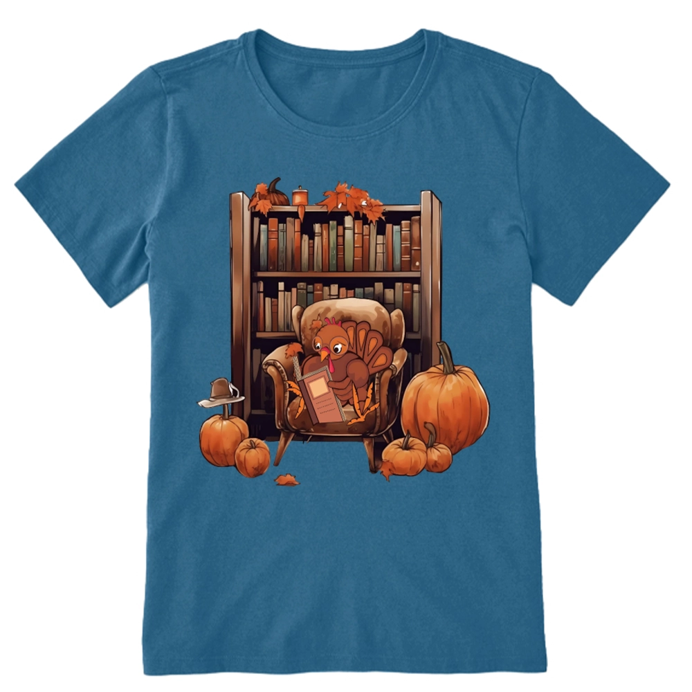 Pagewings Thanksgiving Turkey Reading Unisex Classic T-shirt