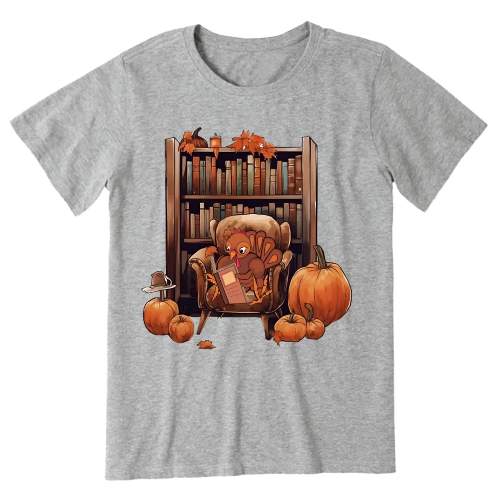 Pagewings Thanksgiving Turkey Reading Unisex Classic T-shirt
