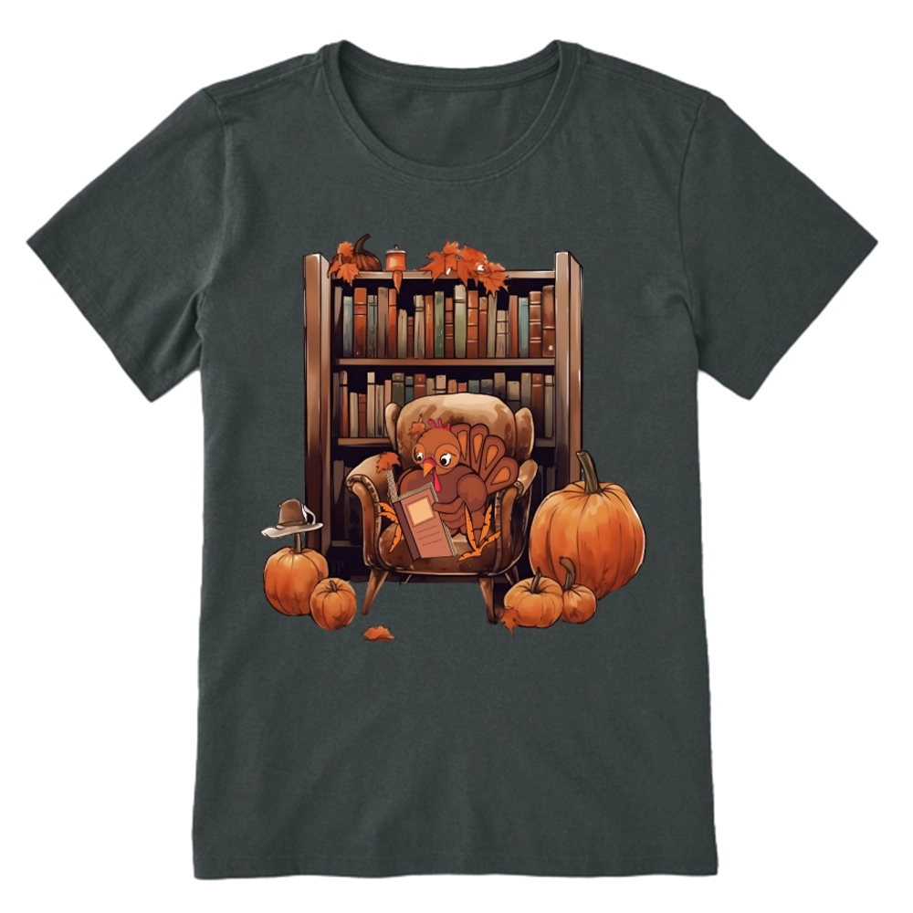 Pagewings Thanksgiving Turkey Reading Unisex Classic T-shirt