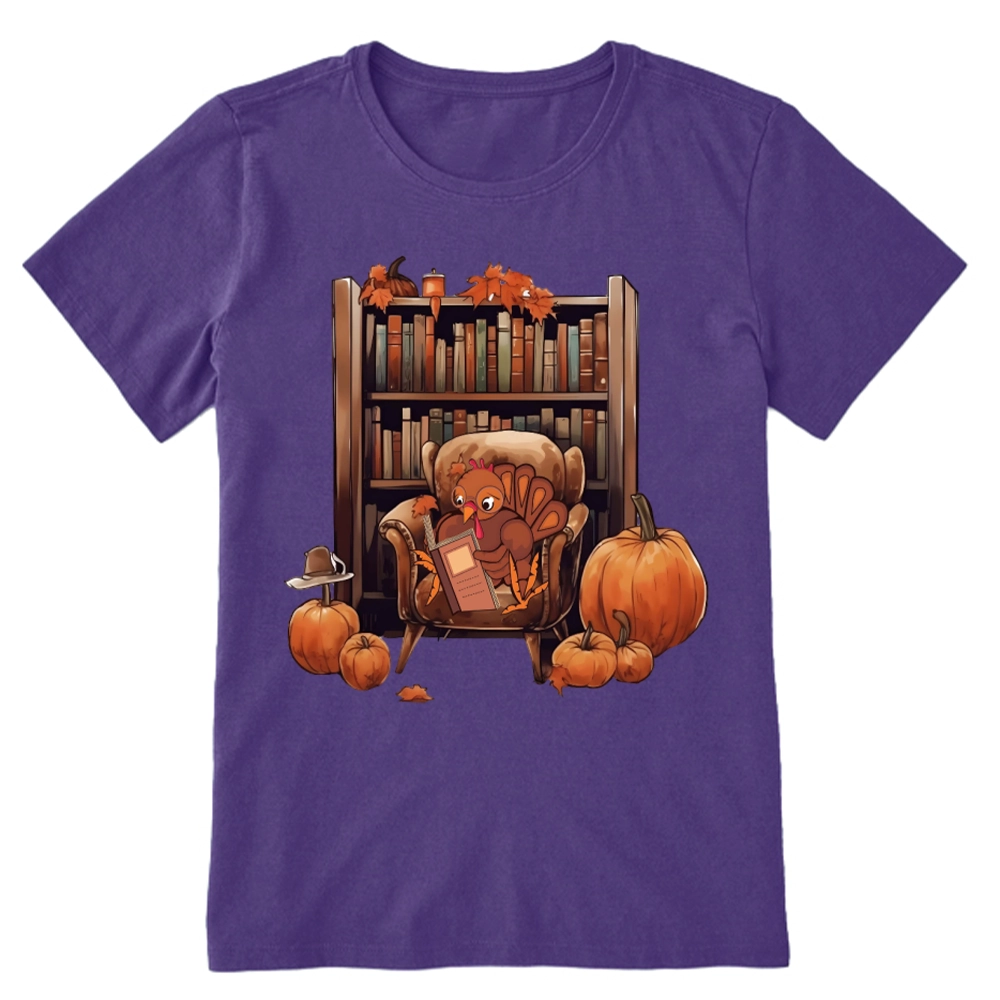 Pagewings Thanksgiving Turkey Reading Unisex Classic T-shirt