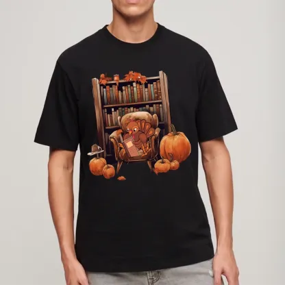 Pagewings Thanksgiving Turkey Reading Unisex Classic T-shirt