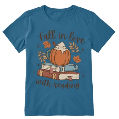 Pagewings Thanksgiving Fall in Love with Reading Unisex Classic T-shirt
