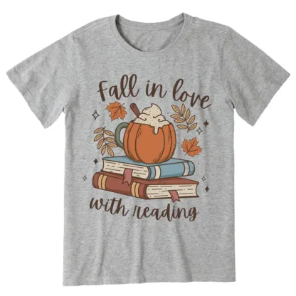 Pagewings Thanksgiving Fall in Love with Reading Unisex Classic T-shirt