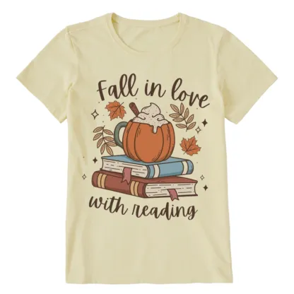 Pagewings Thanksgiving Fall in Love with Reading Unisex Classic T-shirt
