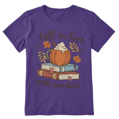 Pagewings Thanksgiving Fall in Love with Reading Unisex Classic T-shirt