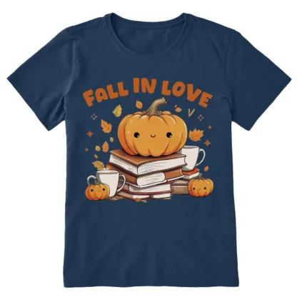 Pagewings Thanksgiving Fall in Love with Reading Unisex Classic T-shirt