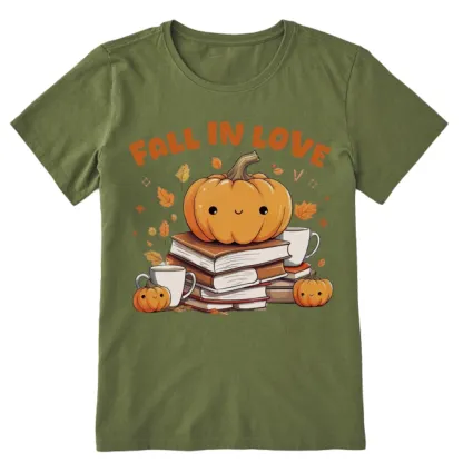 Pagewings Thanksgiving Fall in Love with Reading Unisex Classic T-shirt