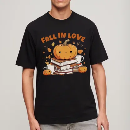 Pagewings Thanksgiving Fall in Love with Reading Unisex Classic T-shirt