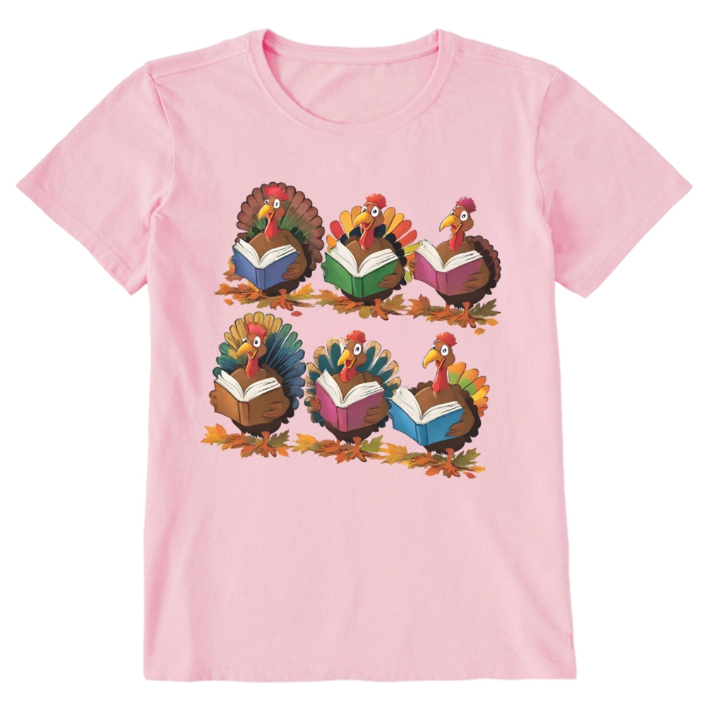 Pagewings Thanksgiving Fall Reading Turkey Unisex Classic T-shirt