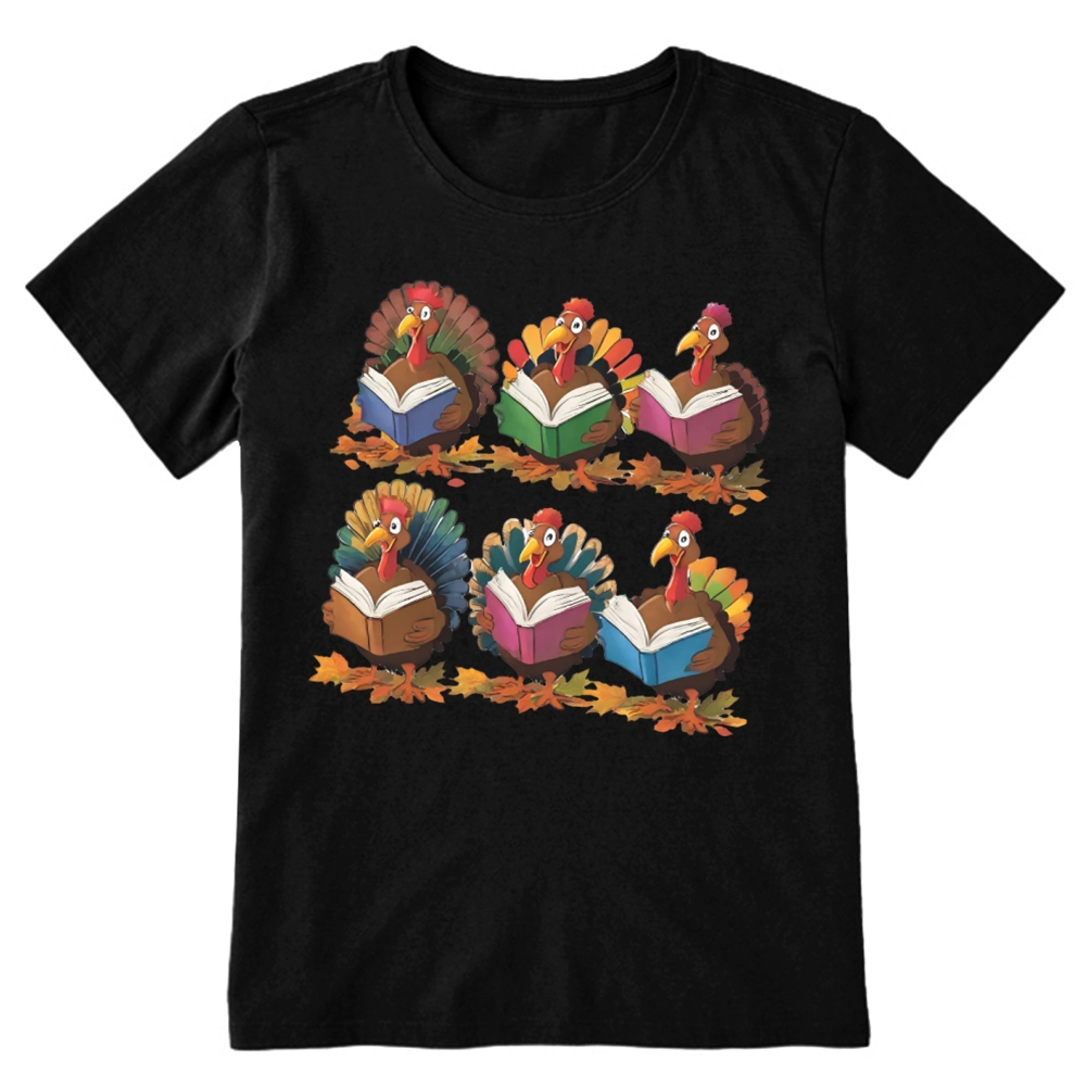 Pagewings Thanksgiving Fall Reading Turkey Unisex Classic T-shirt