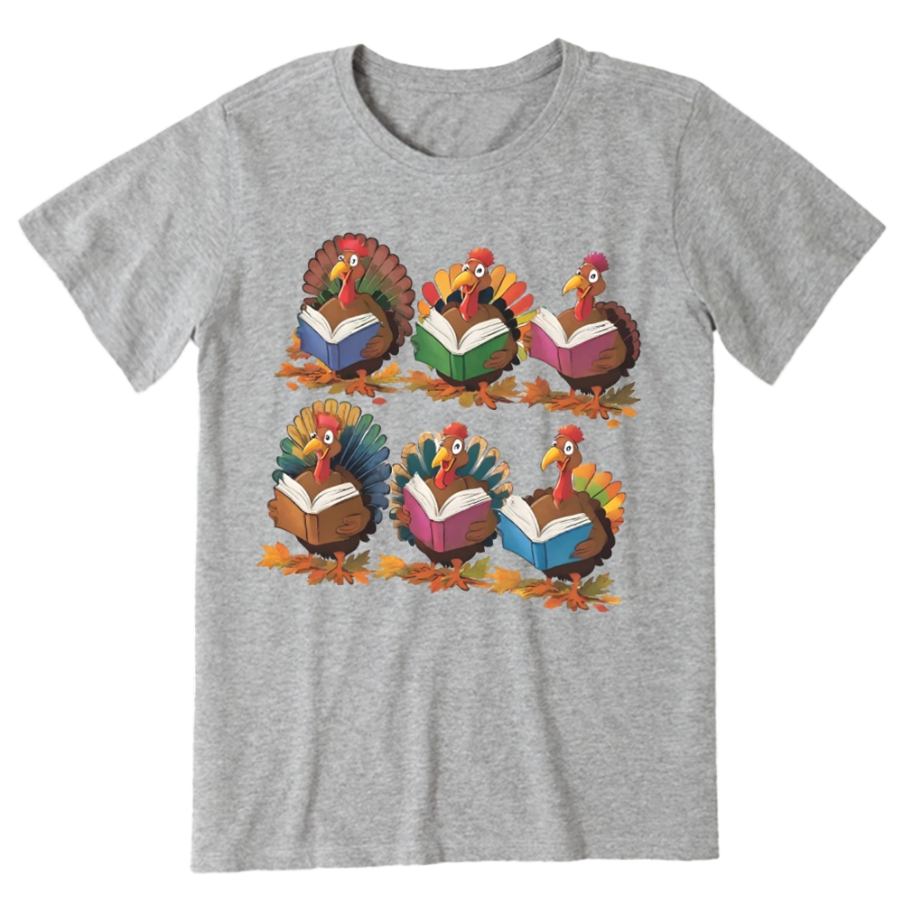Pagewings Thanksgiving Fall Reading Turkey Unisex Classic T-shirt