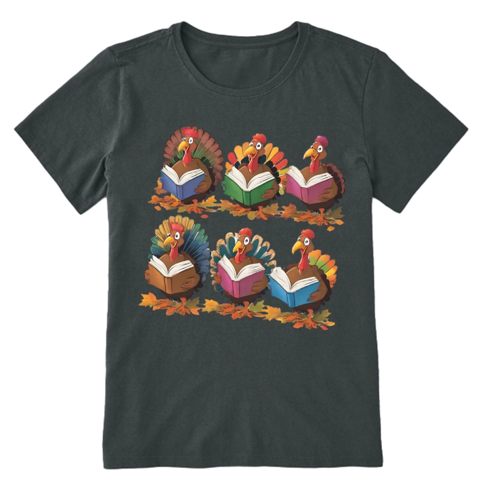 Pagewings Thanksgiving Fall Reading Turkey Unisex Classic T-shirt