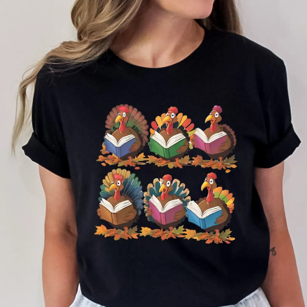 Pagewings Thanksgiving Fall Reading Turkey Unisex Classic T-shirt