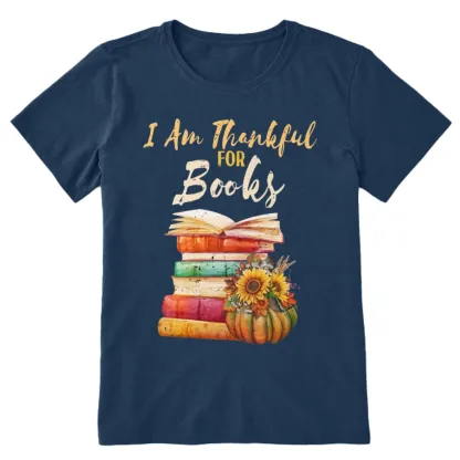 Pagewings Thanksgiving I‘m Thankful For Books Unisex Classic T-shirt
