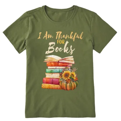 Pagewings Thanksgiving I‘m Thankful For Books Unisex Classic T-shirt