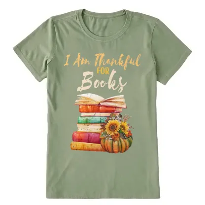 Pagewings Thanksgiving I‘m Thankful For Books Unisex Classic T-shirt