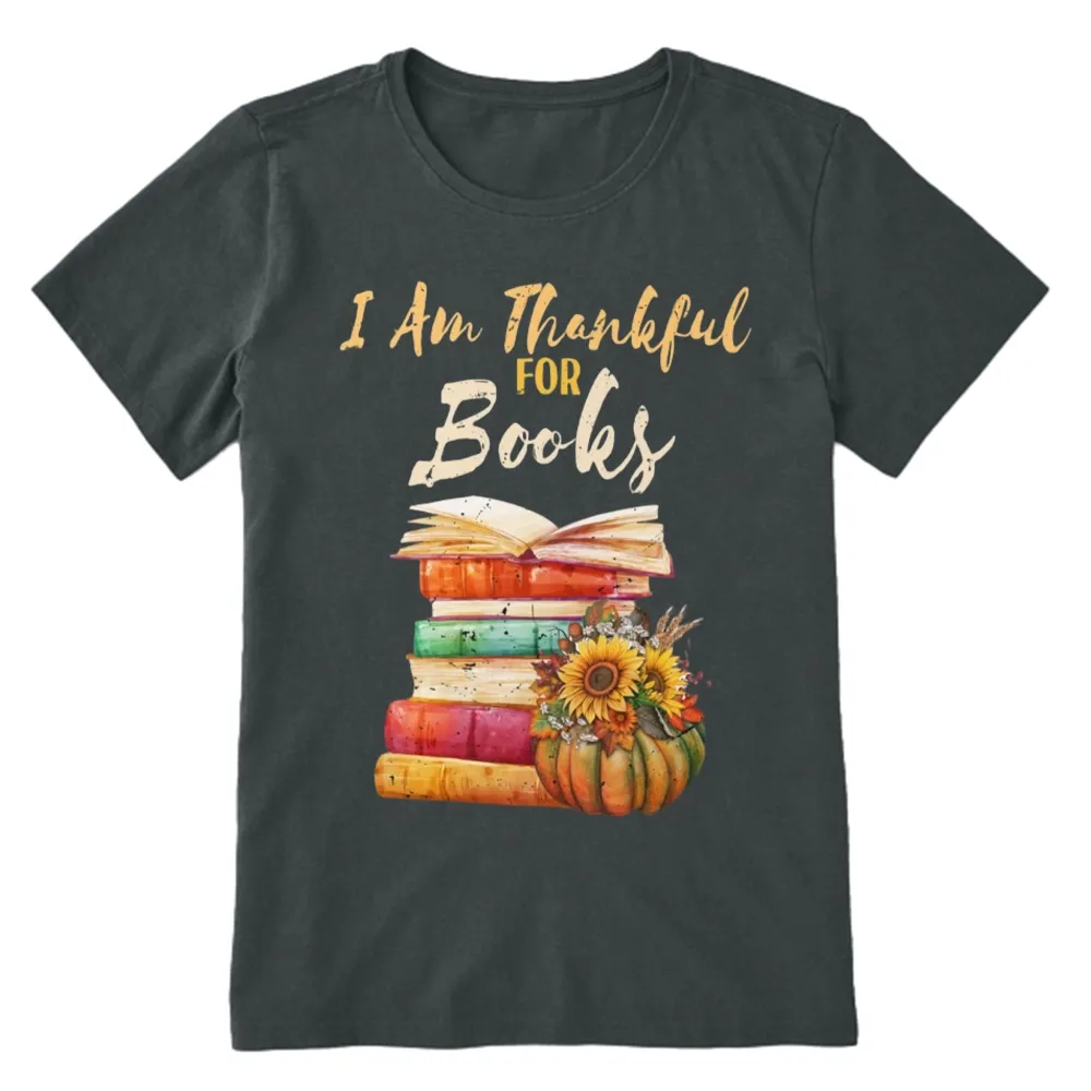 Pagewings Thanksgiving I‘m Thankful For Books Unisex Classic T-shirt