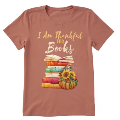 Pagewings Thanksgiving I‘m Thankful For Books Unisex Classic T-shirt