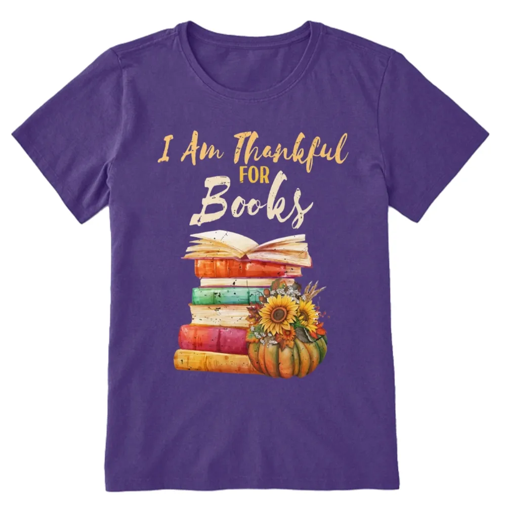 Pagewings Thanksgiving I‘m Thankful For Books Unisex Classic T-shirt