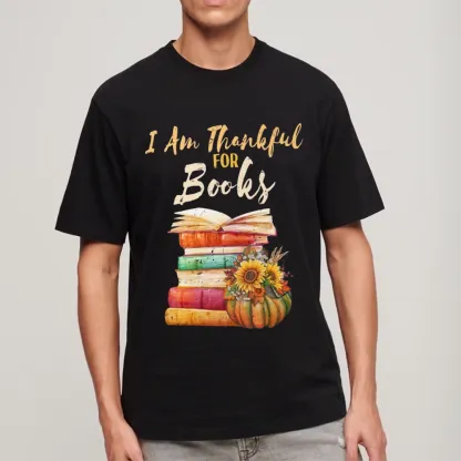Pagewings Thanksgiving I‘m Thankful For Books Unisex Classic T-shirt