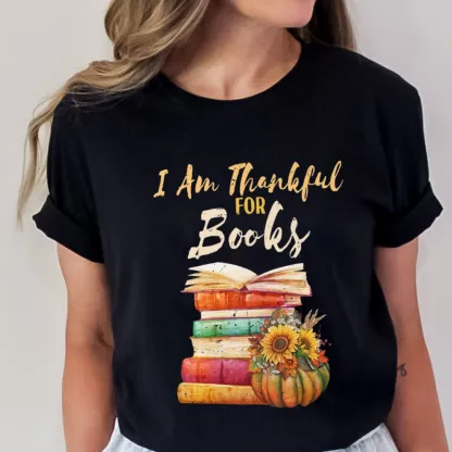 Pagewings Thanksgiving I‘m Thankful For Books Unisex Classic T-shirt