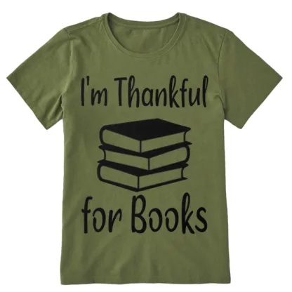 Pagewings Thanksgiving I Am Thankful For Books Unisex Classic T-shirt