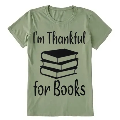 Pagewings Thanksgiving I Am Thankful For Books Unisex Classic T-shirt