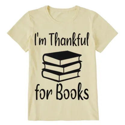 Pagewings Thanksgiving I Am Thankful For Books Unisex Classic T-shirt