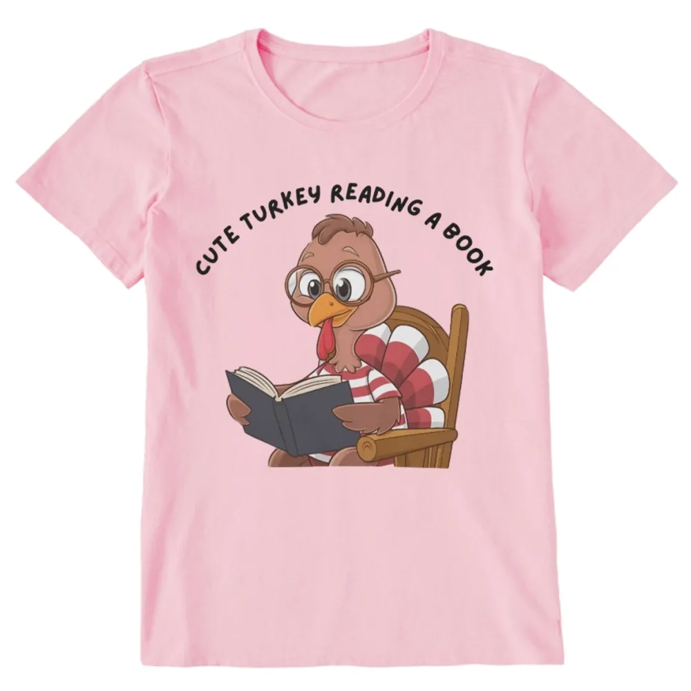 Pagewings Thanksgiving Turkey Reading A Book Unisex Classic T-shirt