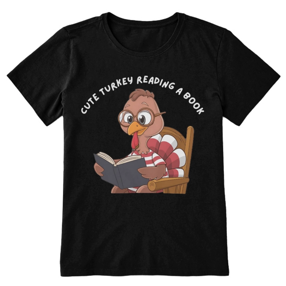Pagewings Thanksgiving Turkey Reading A Book Unisex Classic T-shirt