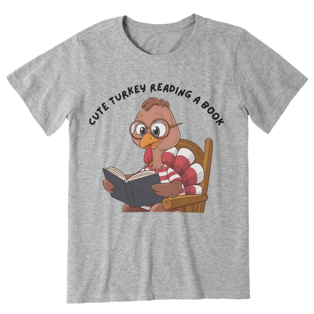 Pagewings Thanksgiving Turkey Reading A Book Unisex Classic T-shirt