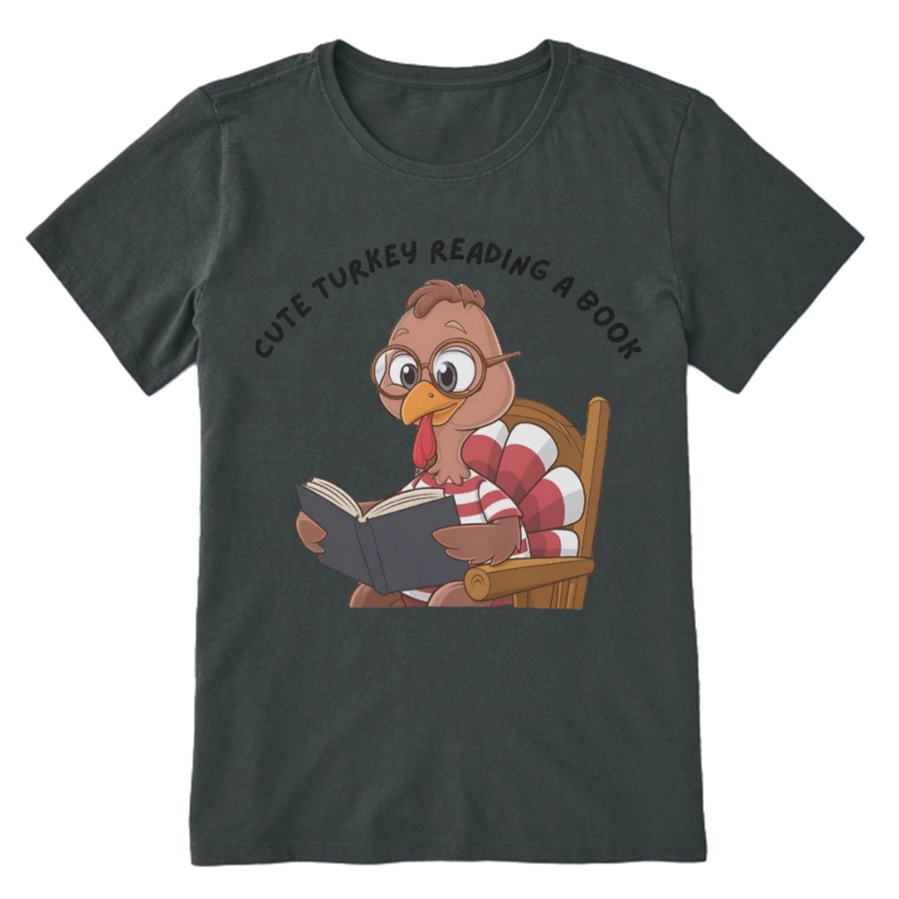 Pagewings Thanksgiving Turkey Reading A Book Unisex Classic T-shirt