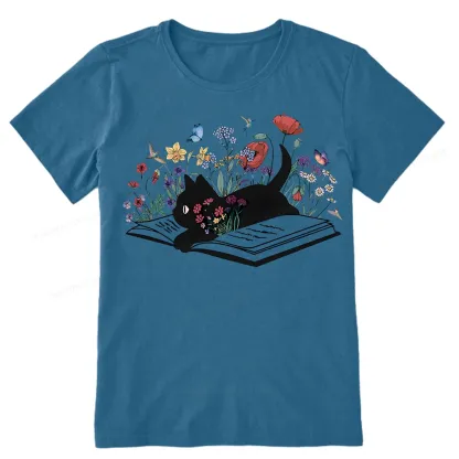 Pagewings Cute Book Cat Unisex Classic T-shirt
