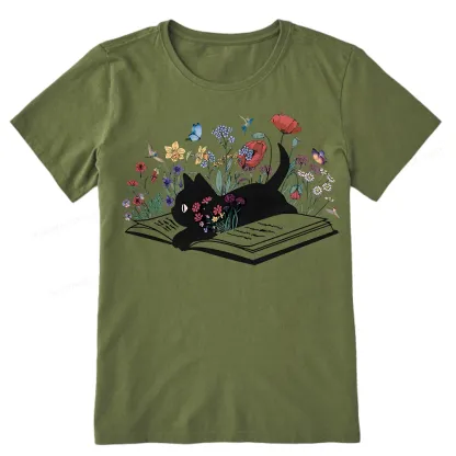 Pagewings Cute Book Cat Unisex Classic T-shirt