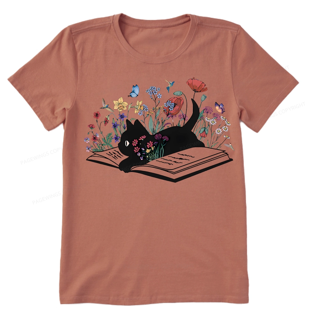 Pagewings Cute Book Cat Unisex Classic T-shirt