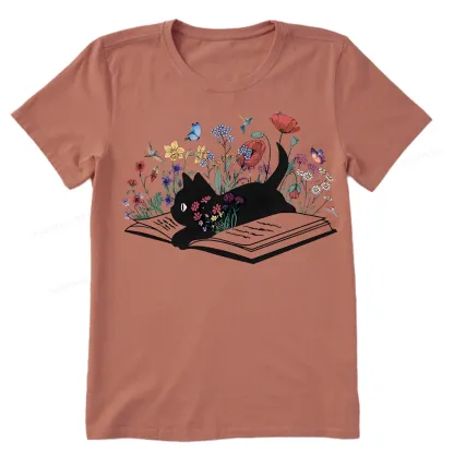 Pagewings Cute Book Cat Unisex Classic T-shirt