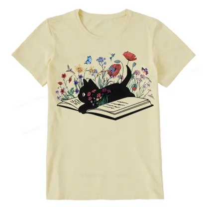 Pagewings Cute Book Cat Unisex Classic T-shirt