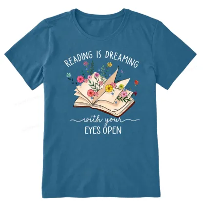 Pagewings Reading Is Dreaming With Your Eyes Open Unisex Classic T-shirt