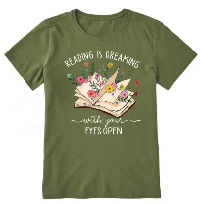 Pagewings Reading Is Dreaming With Your Eyes Open Unisex Classic T-shirt