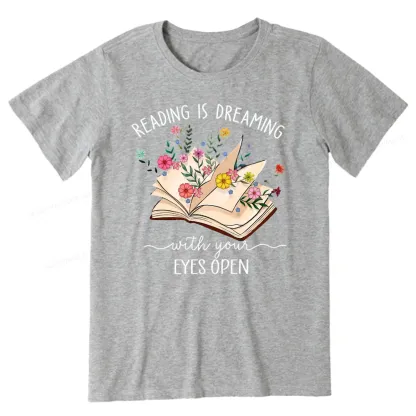 Pagewings Reading Is Dreaming With Your Eyes Open Unisex Classic T-shirt